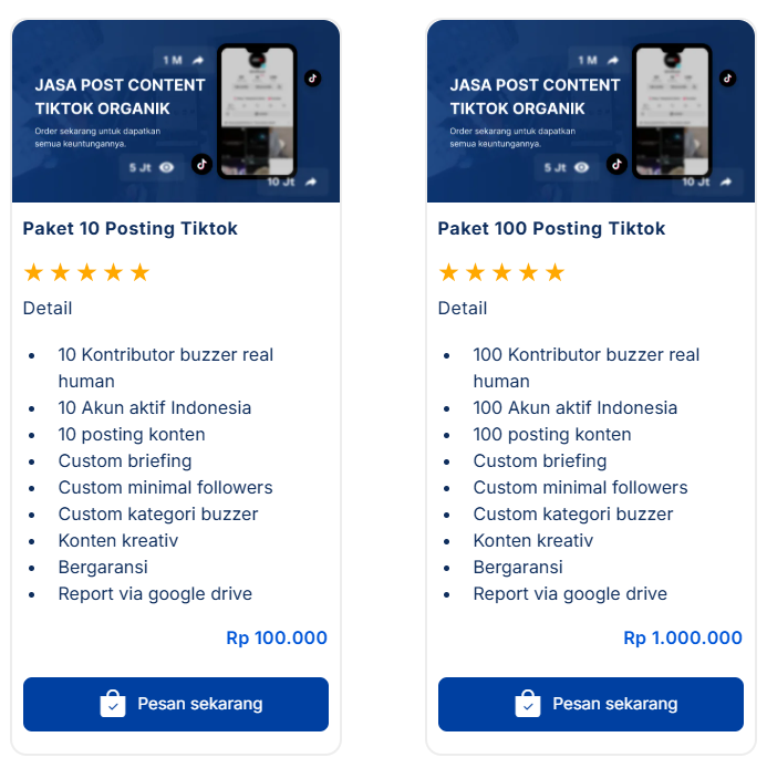 harga jasa posting tiktok